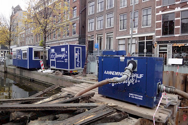Constructie kademuur Oudezijds Voorburgwal te Amsterdam